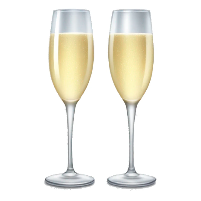 two champagne glasses klinking sticker
