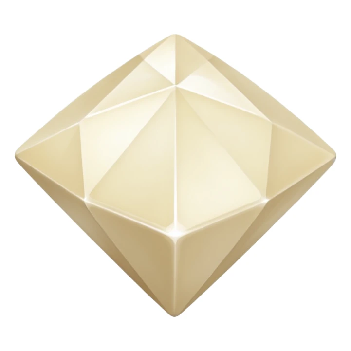 diamond shape carved from ivory. square tilted 45 degreeshead on view sticker