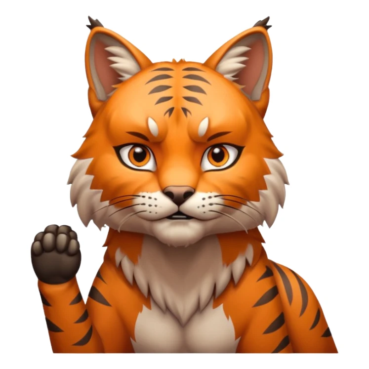 big bobcat with its body sticker