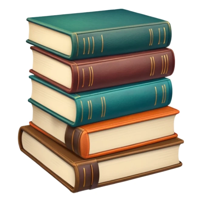 stack of books sticker