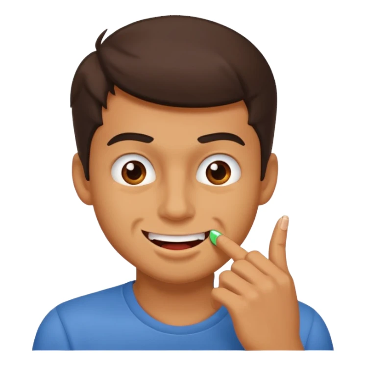 zesty guy biting nail while smirking sticker
