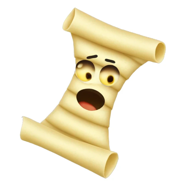 Farfalle noodle with silly face sticker