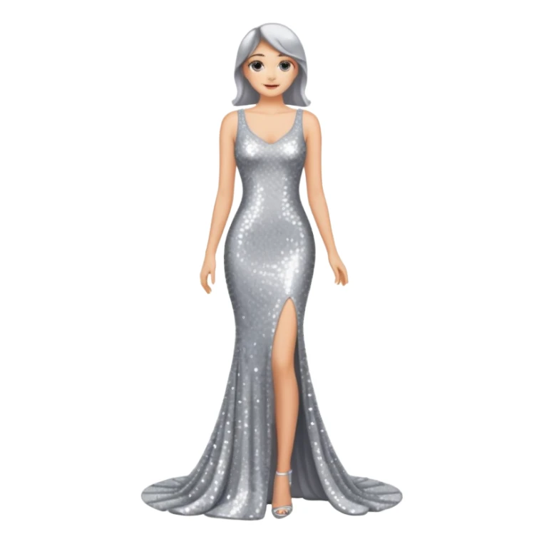 sparkly long body dress sticker