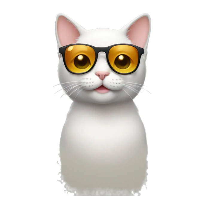 Cat wearing a cute sunglasses sticker