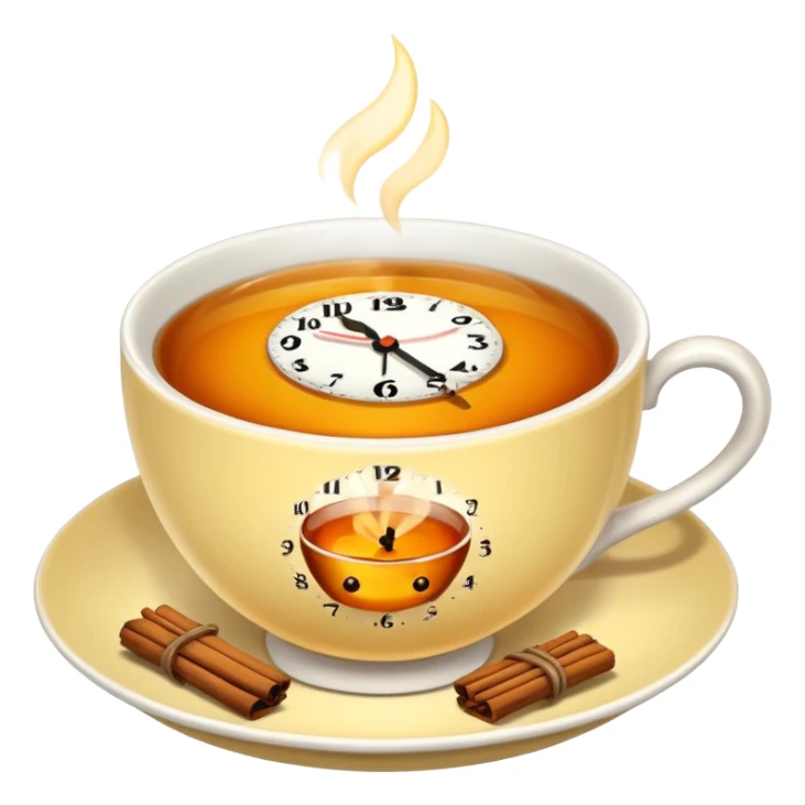 Clock that tea sticker