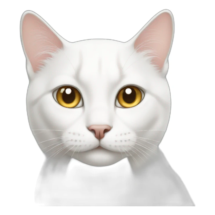 a white cat named john sticker