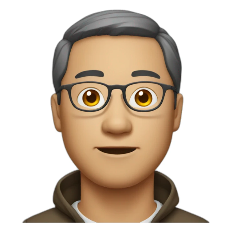 dale Chinese man, with glasses sticker