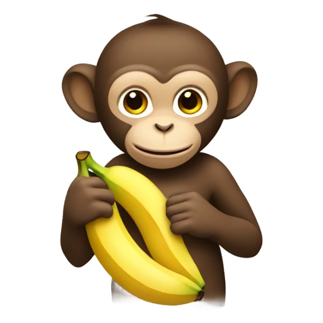 Monkey with banana  sticker