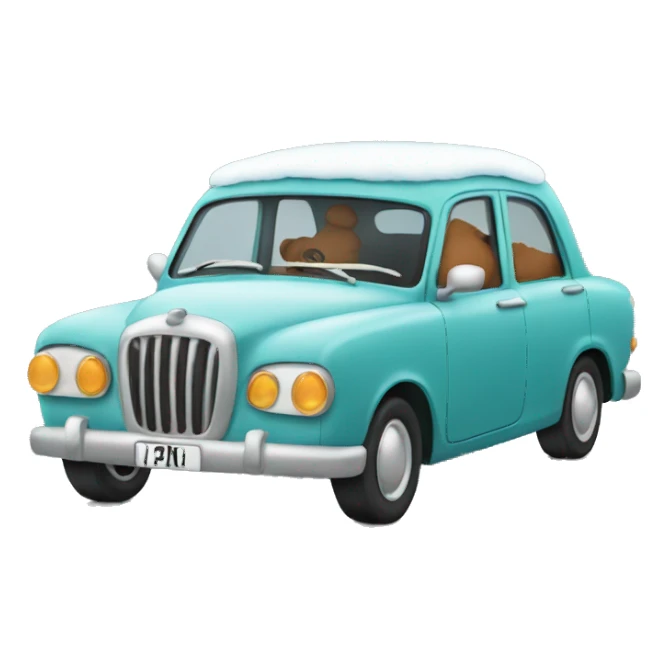 Ginger car christmas sticker