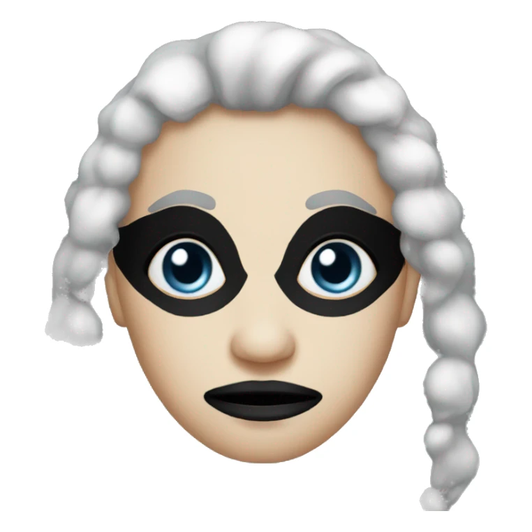 santa with goth makeup sticker