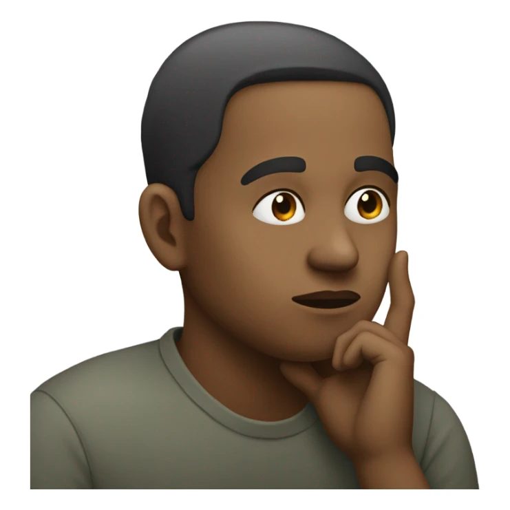 person thinking sticker