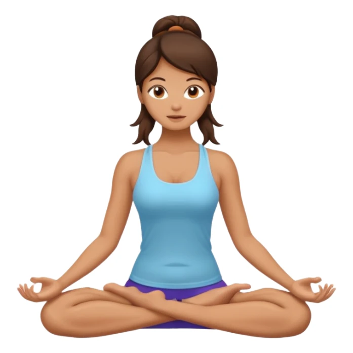 yoga girl brunette sticker