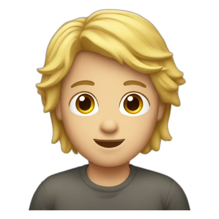 Garçon avec les cheveux long et blond sticker