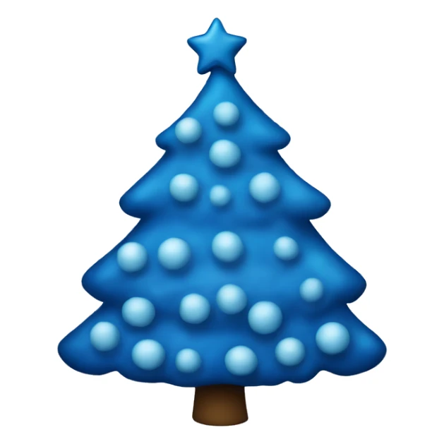 Blue Christmas tree sticker