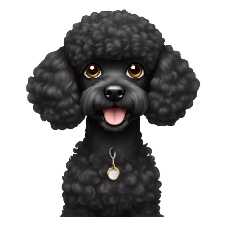 Black miniature poodle sticker