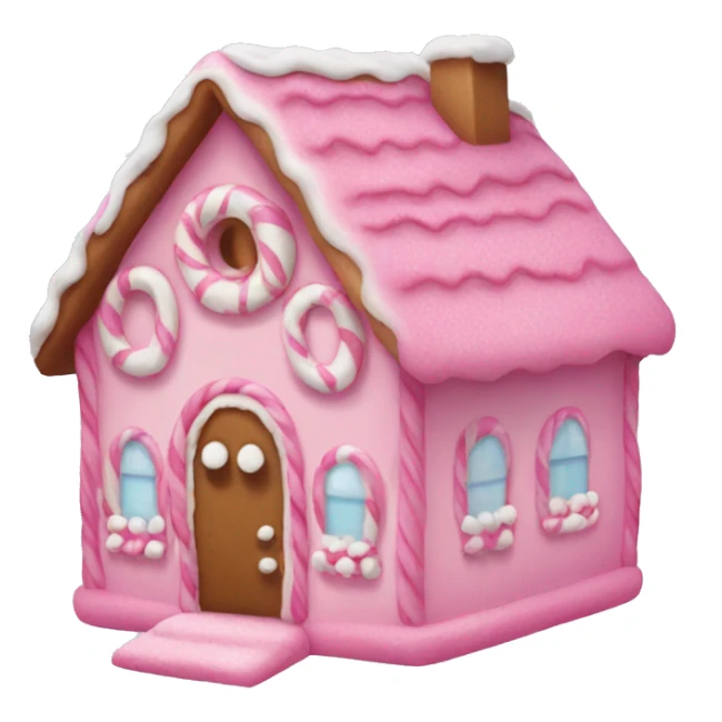 A pink gingerbread house sticker