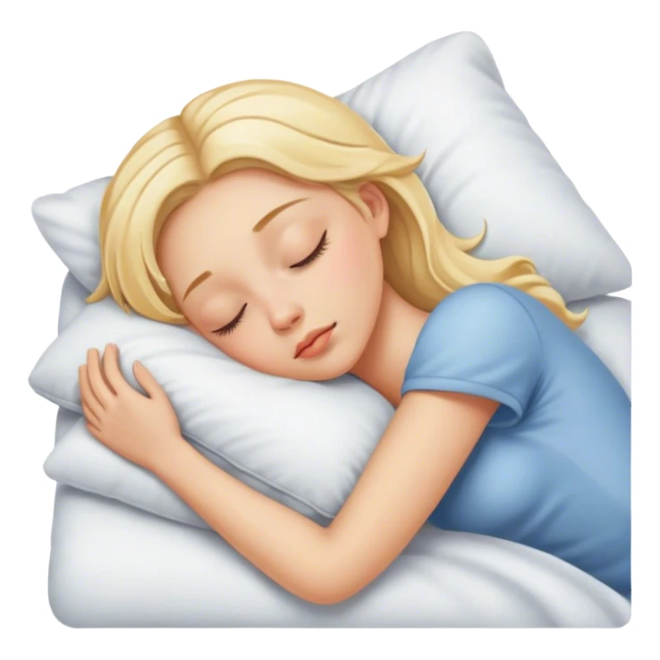 blonde girl sleeping sticker