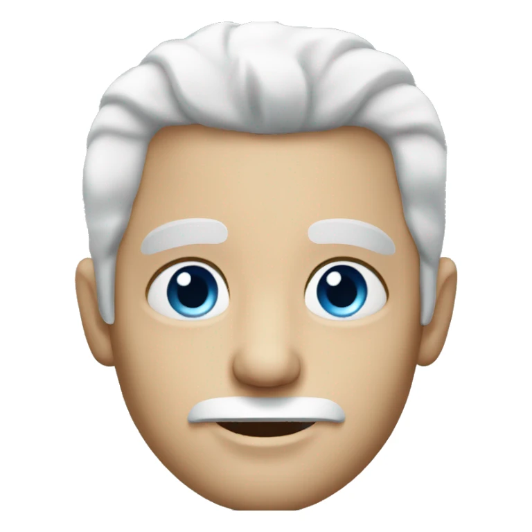 white haired blue eyed man sticker