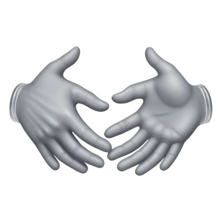 hands shaking floating in mid air sticker