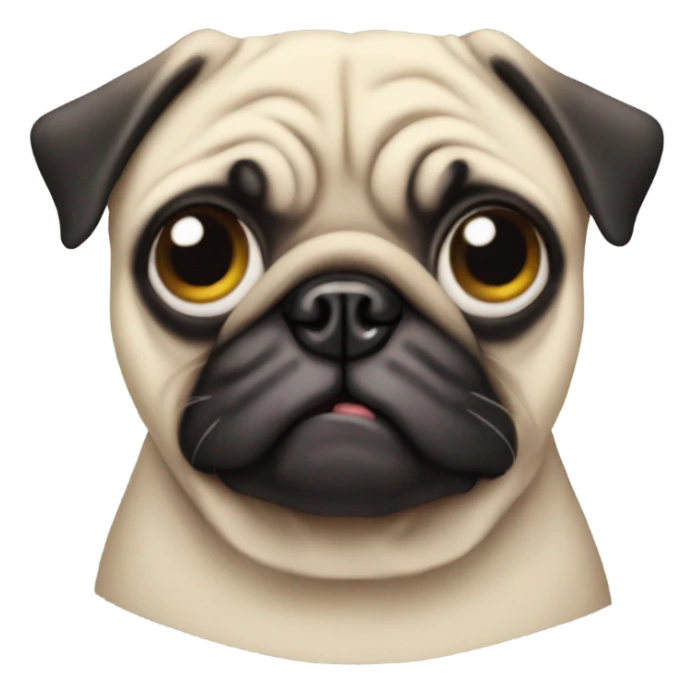 One eyed pug sticker