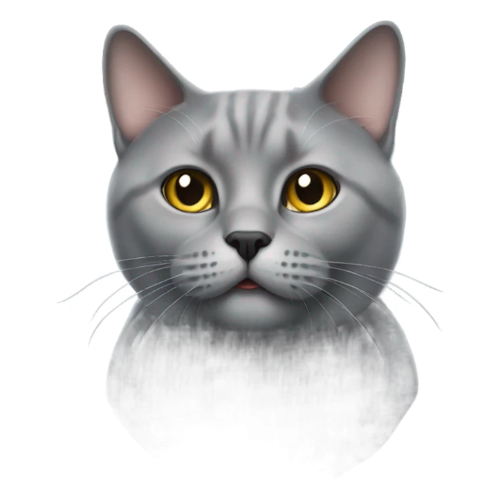 Grey British Cat sticker