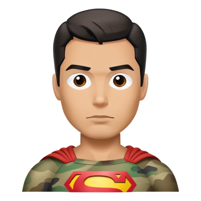 Superman in camouflage sticker
