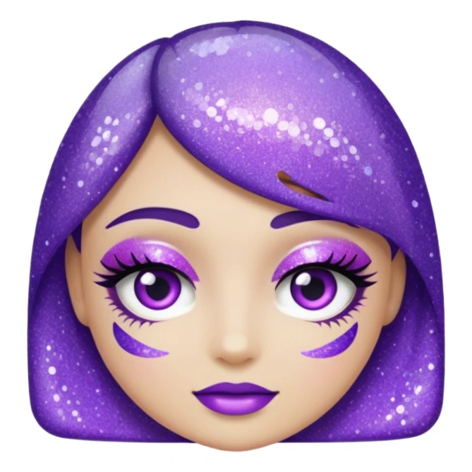 glitter purple remedy sticker