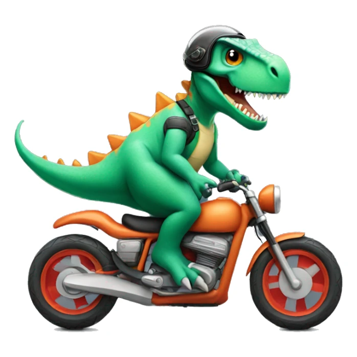 Dinosaur riding a motorcycle  sticker