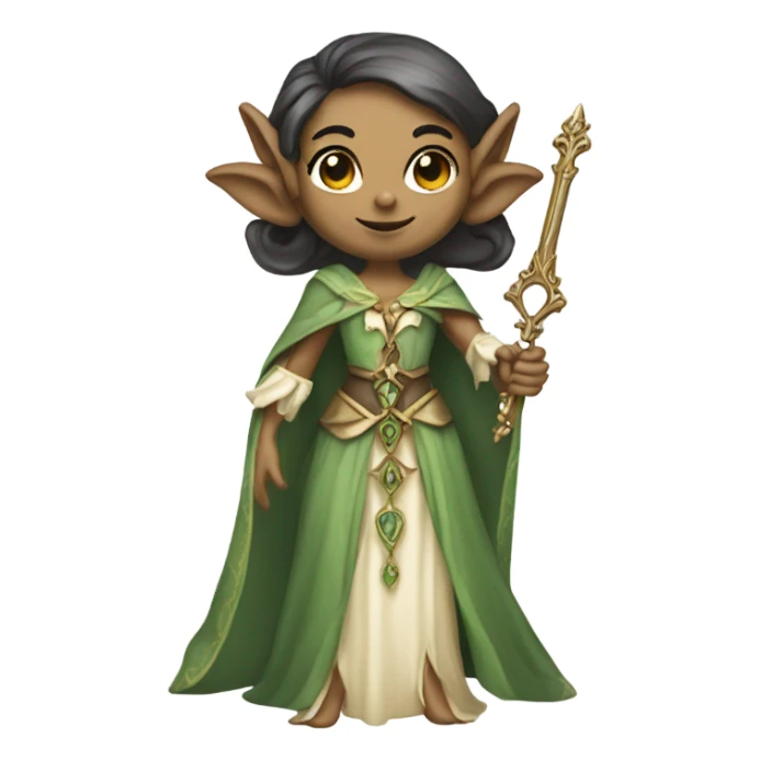 an elf woman login holding a big key sticker