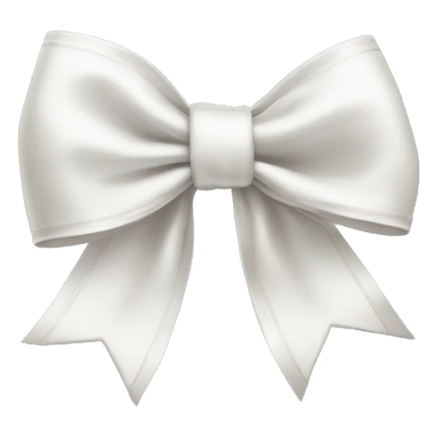 white satin bow sticker