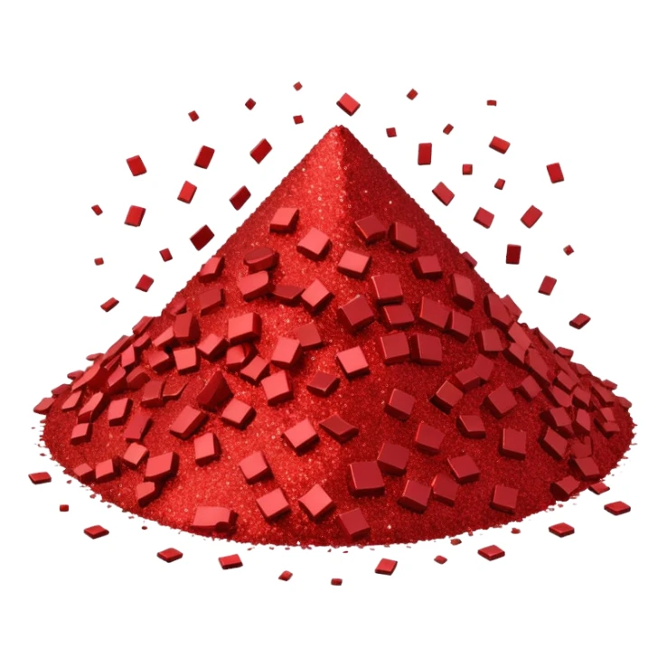 red glitter sweet sticker