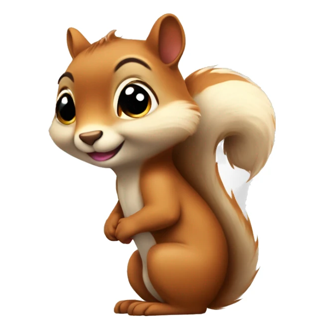 twinkle eyes cute squirrle face sticker