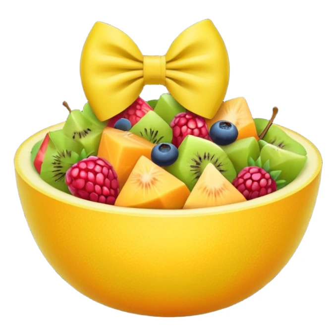 fruit salad yellow bow sticker
