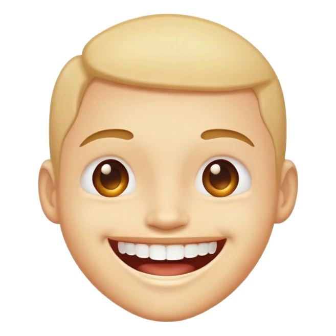 A smiling face with teeth’s  sticker