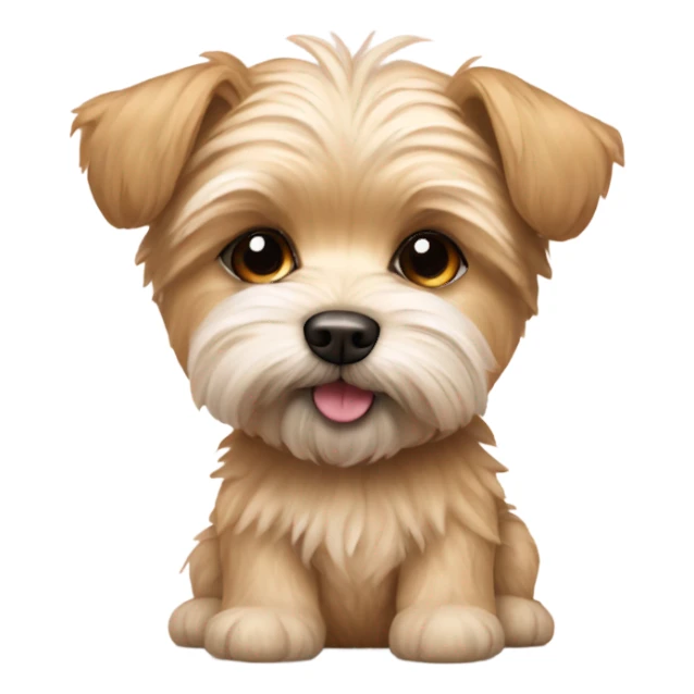 Morkie with teddy bear sticker
