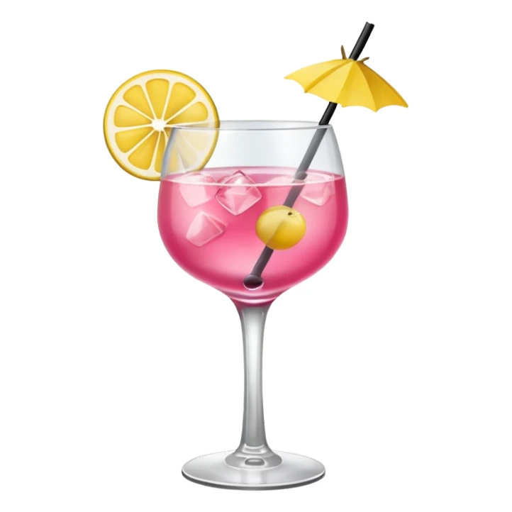 pink and yellow coctail drink sticker