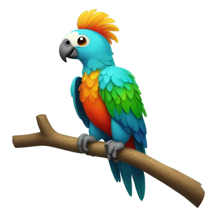 A parrot giving the middle finger sticker