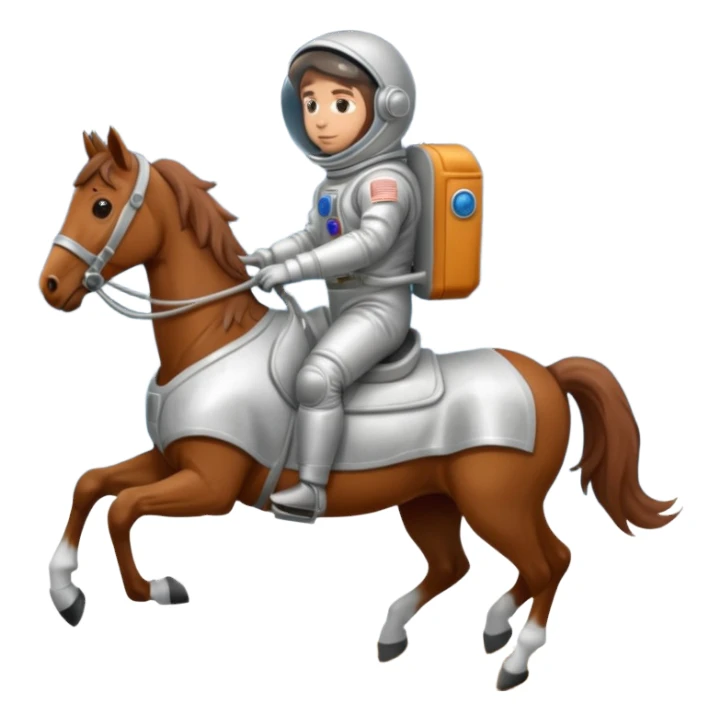 An Astronaught riding a horse sticker