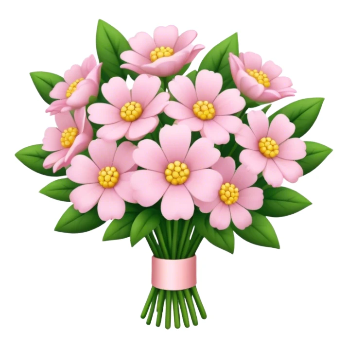 pale pink flower bouquet  sticker