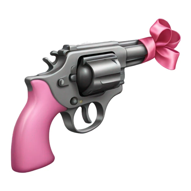 gun with the pink bow  sticker