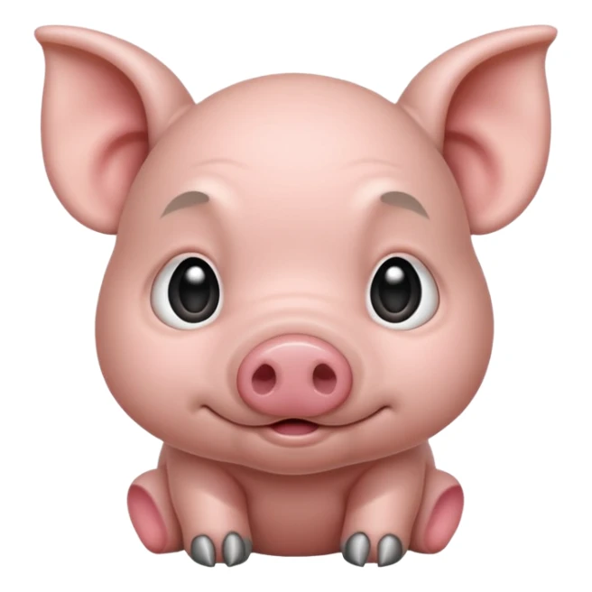 gray baby pig sticker