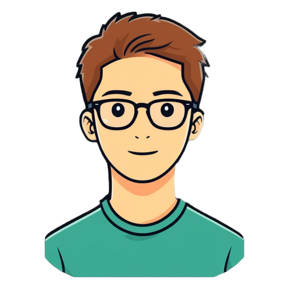 Ma boyfriend with glasses sticker