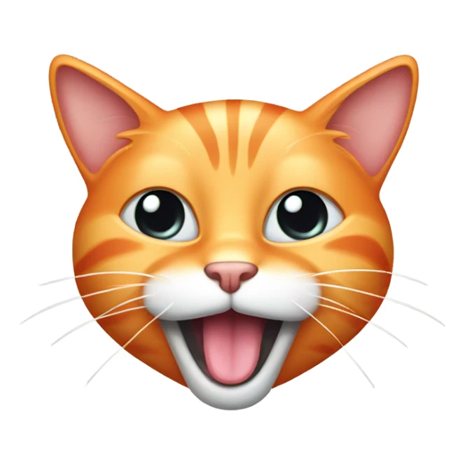Orange cat sticking tongue out sticker