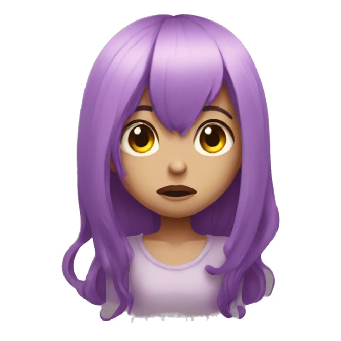 demon girl sad sticker