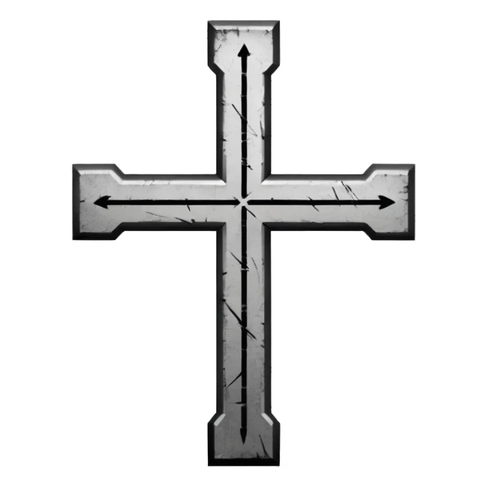 It's a cross but crossed out from down sticker