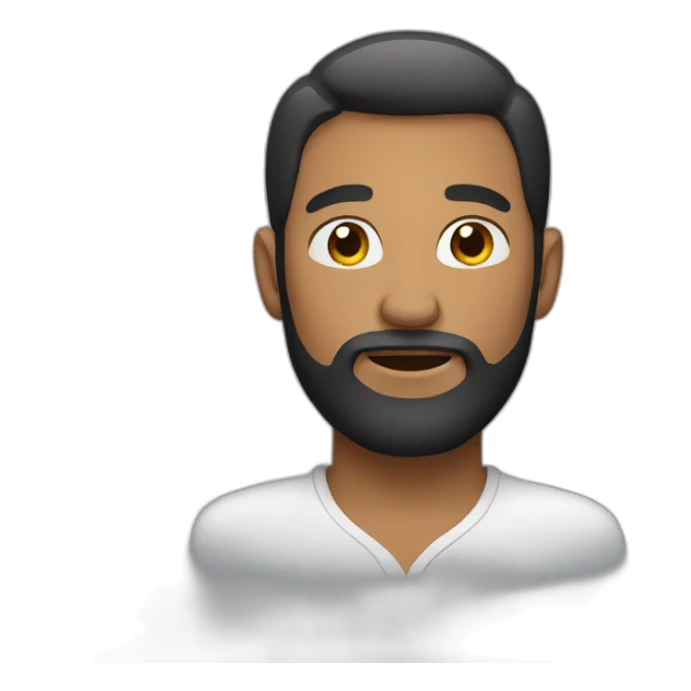 man beard gesture sticker