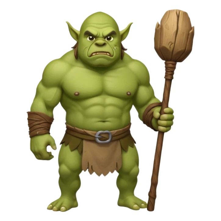 Ogre full body with stick sticker