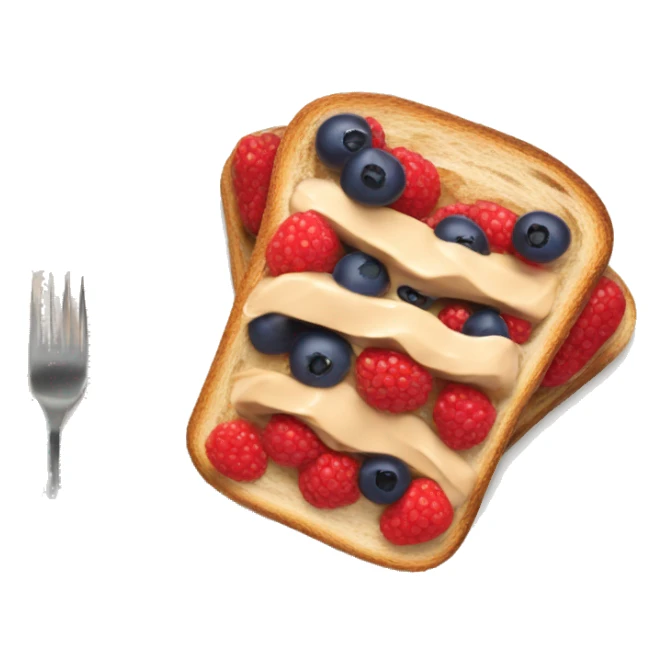 Berries tost with peanut butter  sticker
