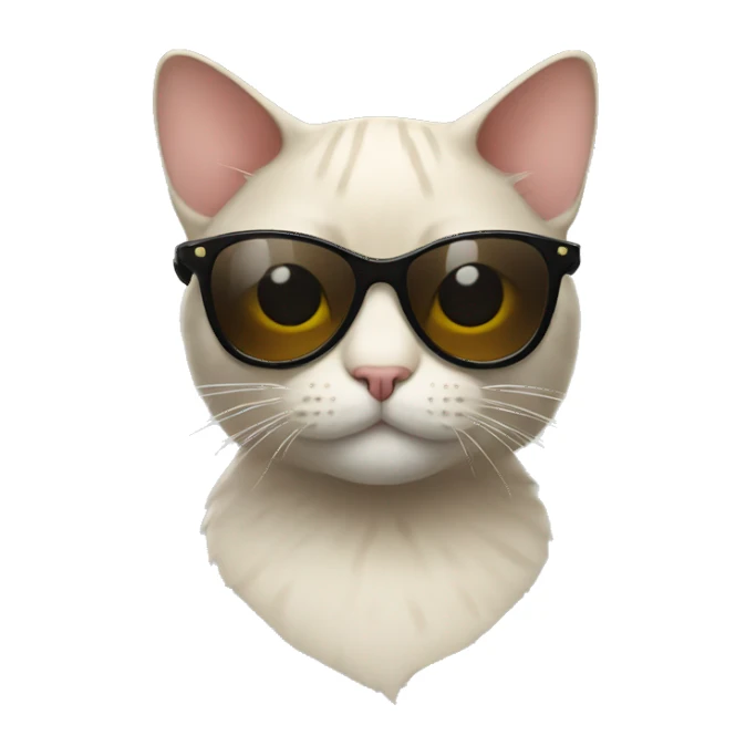 Cat with sunglasses sticker