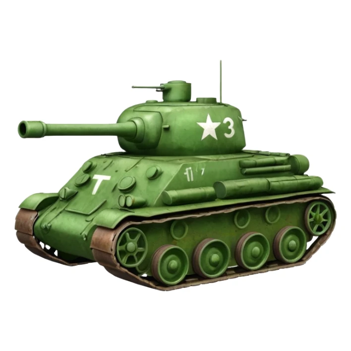 T-34 tank green sticker